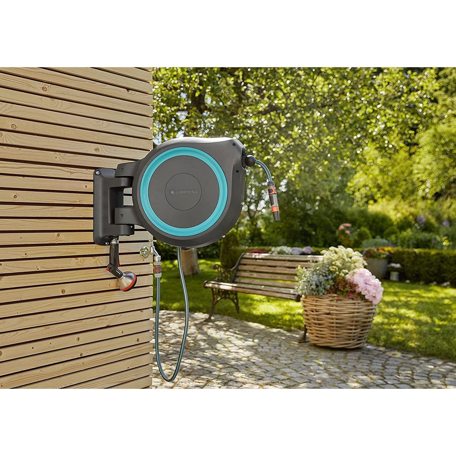 115 ft. Wall Mount Hose Reel – Large Property - Cheeky Garden