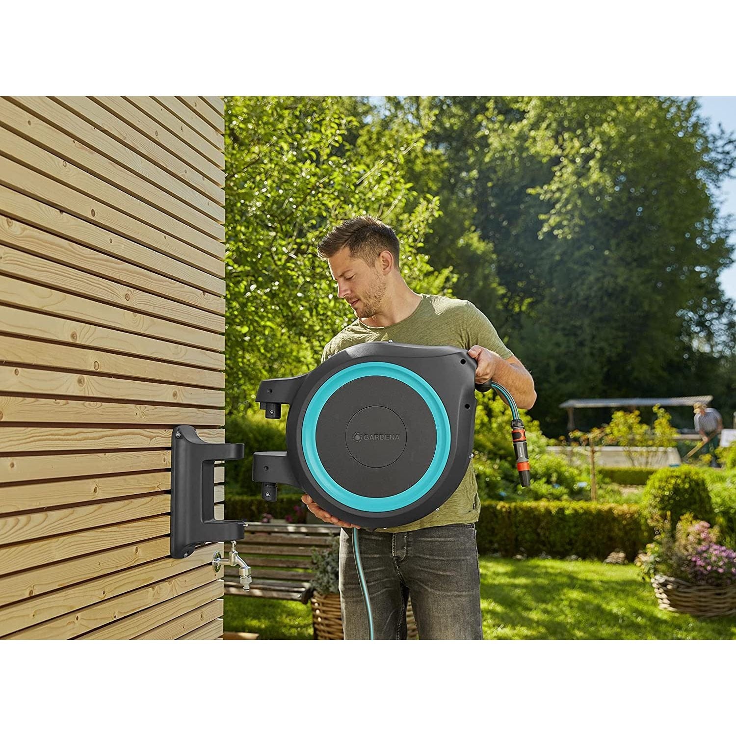 115 ft. Wall Mount Hose Reel – Large Property - Cheeky Garden