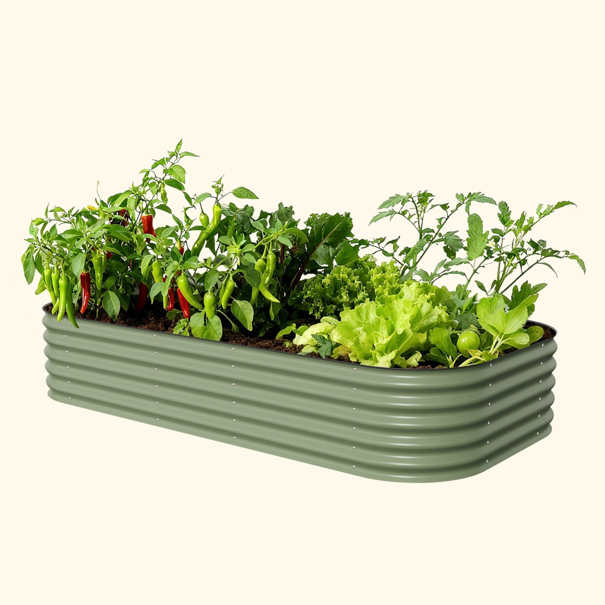 17" Tall 10 In 1 Jumbo Modular Metal Raised Garden Bed Kit - Cheeky Garden