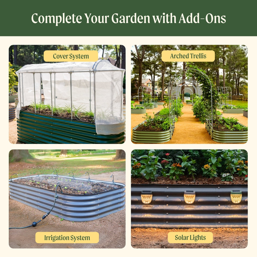 17" Tall 10 In 1 Jumbo Modular Metal Raised Garden Bed Kit - Cheeky Garden
