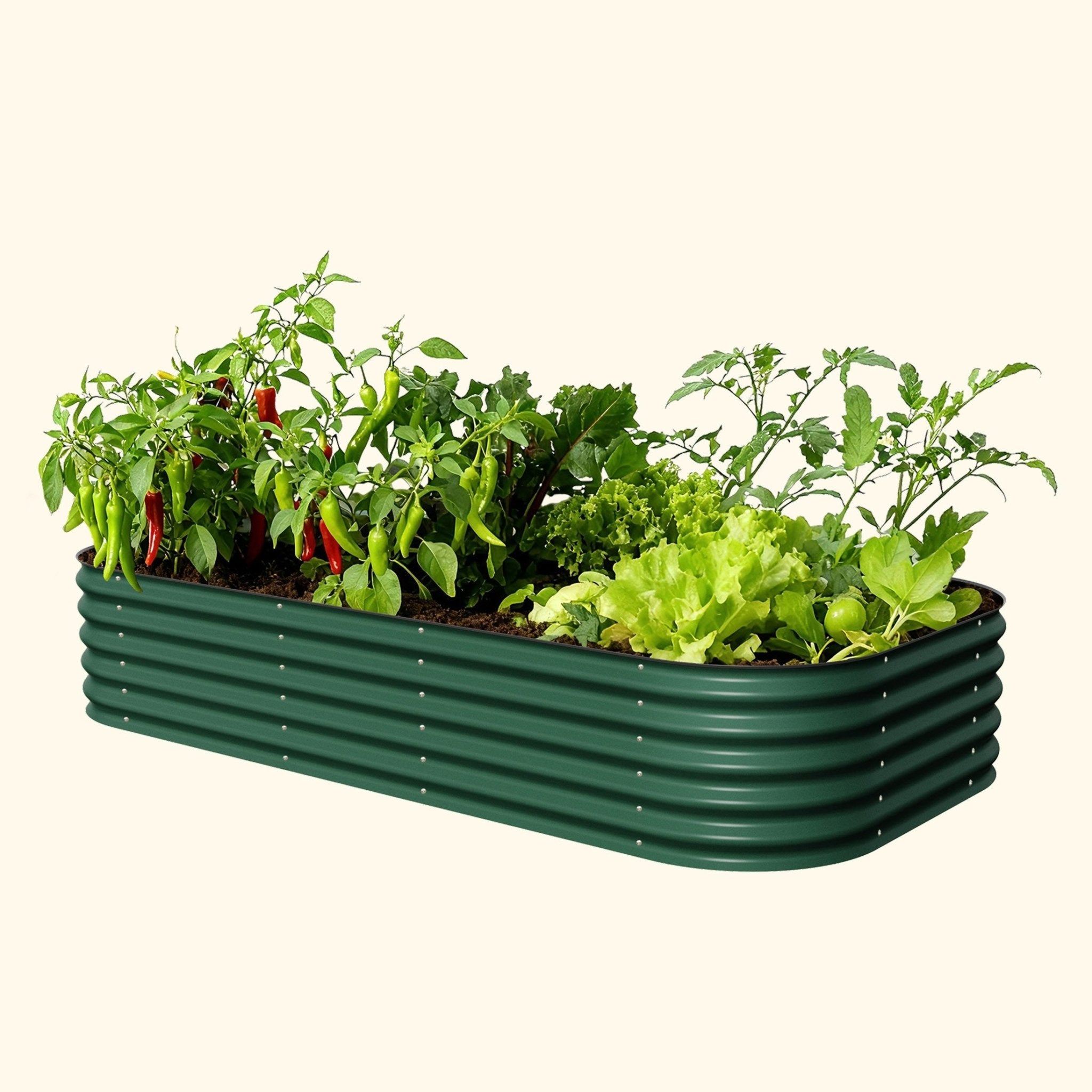 17" Tall 10 In 1 Jumbo Modular Metal Raised Garden Bed Kit - Cheeky Garden