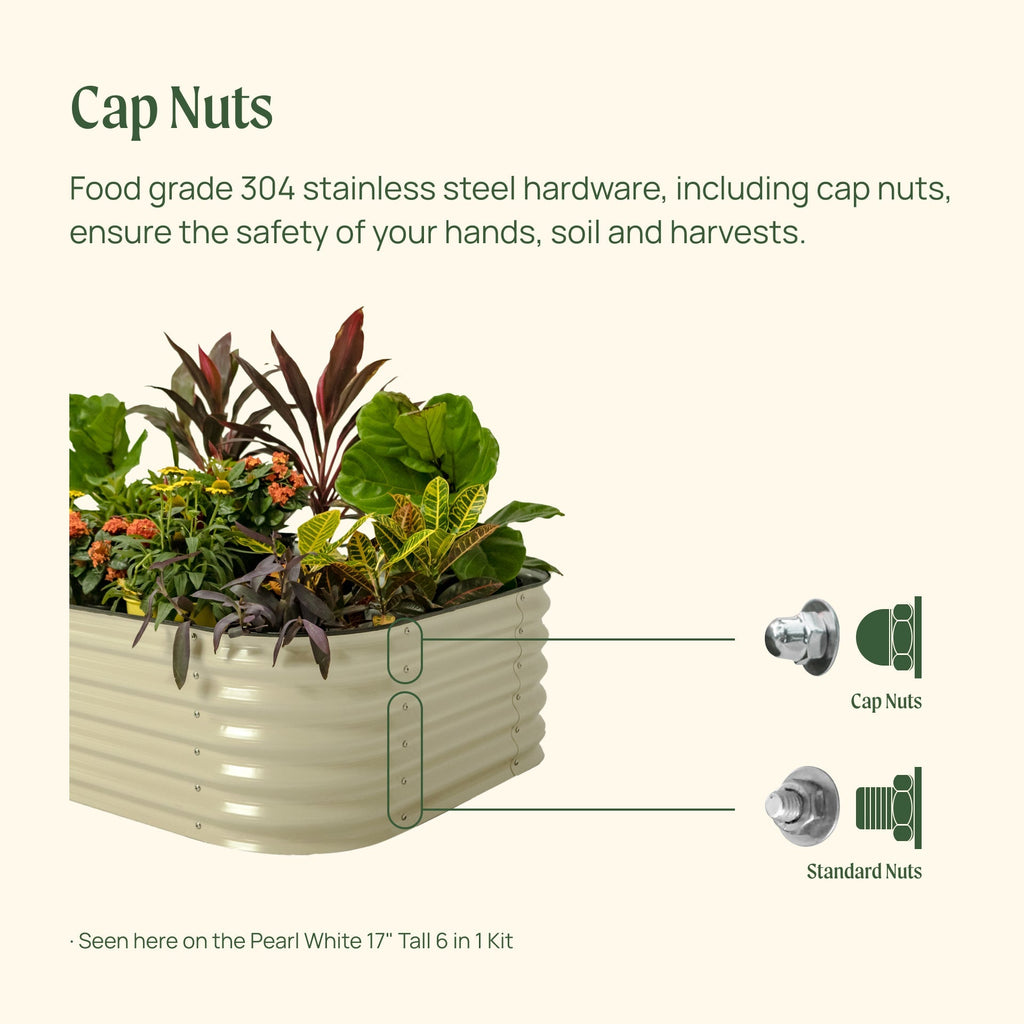17" Tall 4 In 1 Small Modular Metal Raised Garden Bed Kit - Cheeky Garden