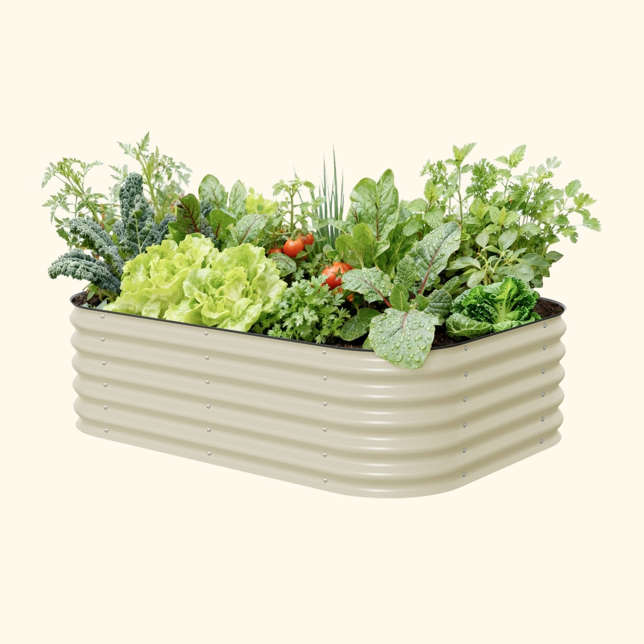 17" Tall 6 In 1 Medium Modular Metal Raised Garden Bed Kit - Cheeky Garden