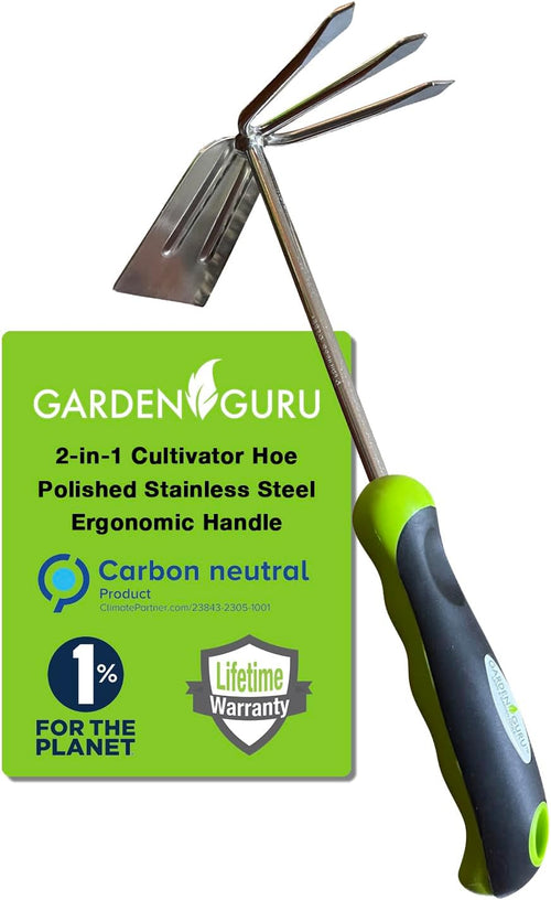 2-in-1 Garden Cultivator Rake Hoe Tiller Tool - Cheeky Garden
