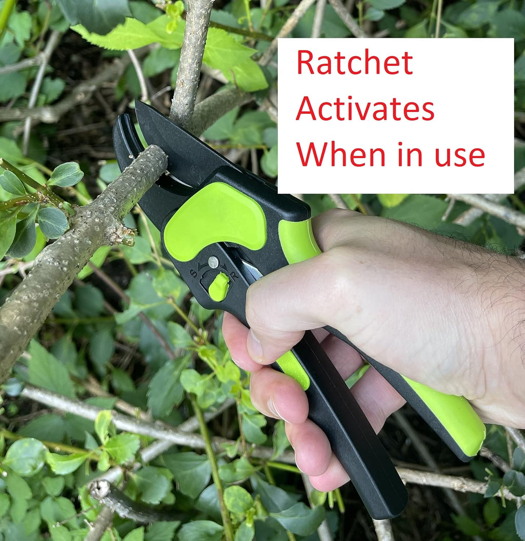 2-in-1 Ratchet Pruning Garden Shears Clippers - Cheeky Garden