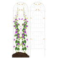2 Pack 71 x 20 Inch Metal Garden Trellis Rustproof Plant Support for Climbing Plants - Cheeky Garden