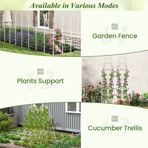 2 Pack 71 x 20 Inch Metal Garden Trellis Rustproof Plant Support for Climbing Plants - Cheeky Garden