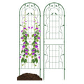 2 Pack 71 x 20 Inch Metal Garden Trellis Rustproof Plant Support for Climbing Plants - Cheeky Garden