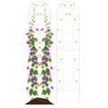 2 Pack 86.5 x 20 Inches Metal Garden Trellis for Climbing Plants - Cheeky Garden