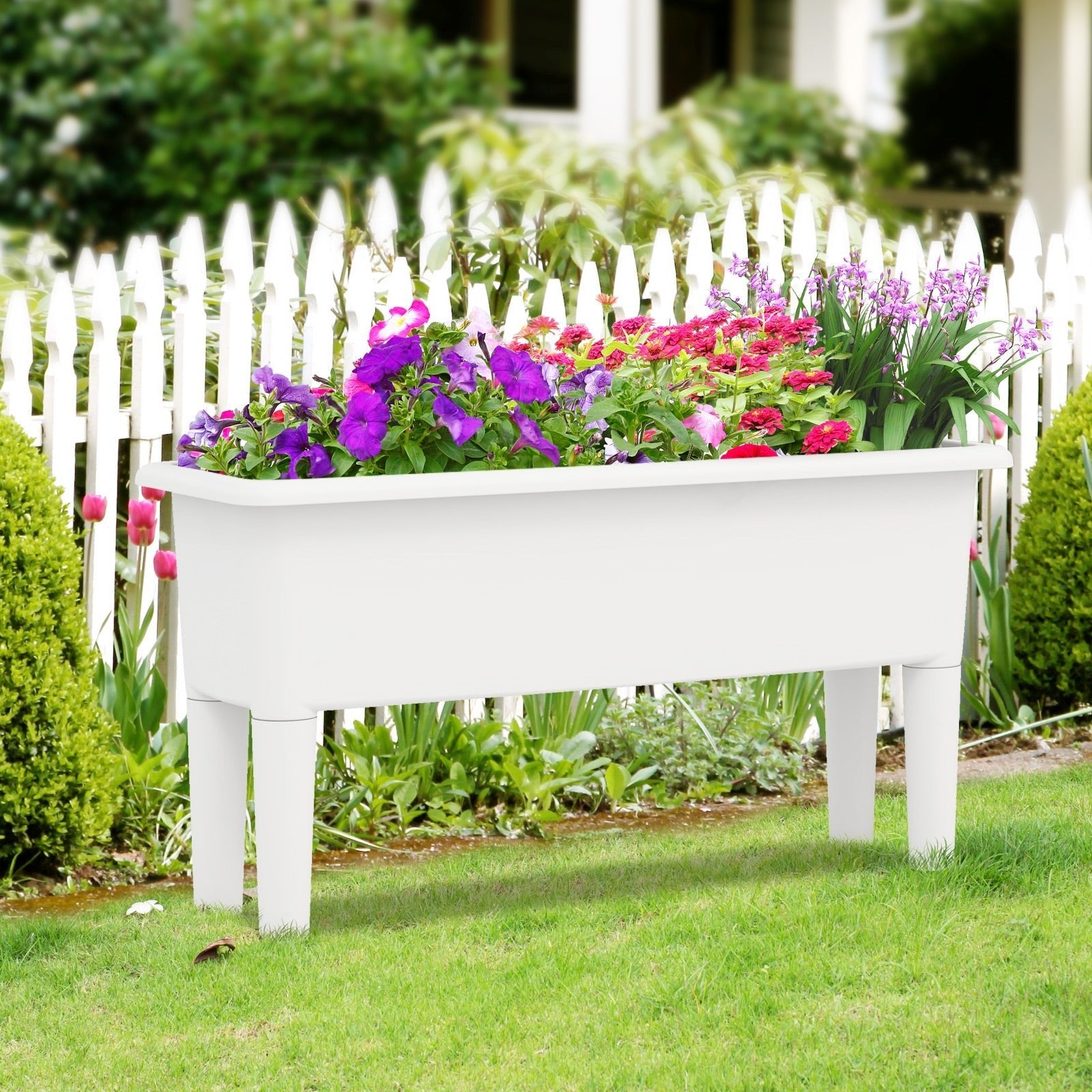 2 PCS Raised Garden Beds Self-Watering Planter Box with Detachable Legs and Drainage Hole - Cheeky Garden