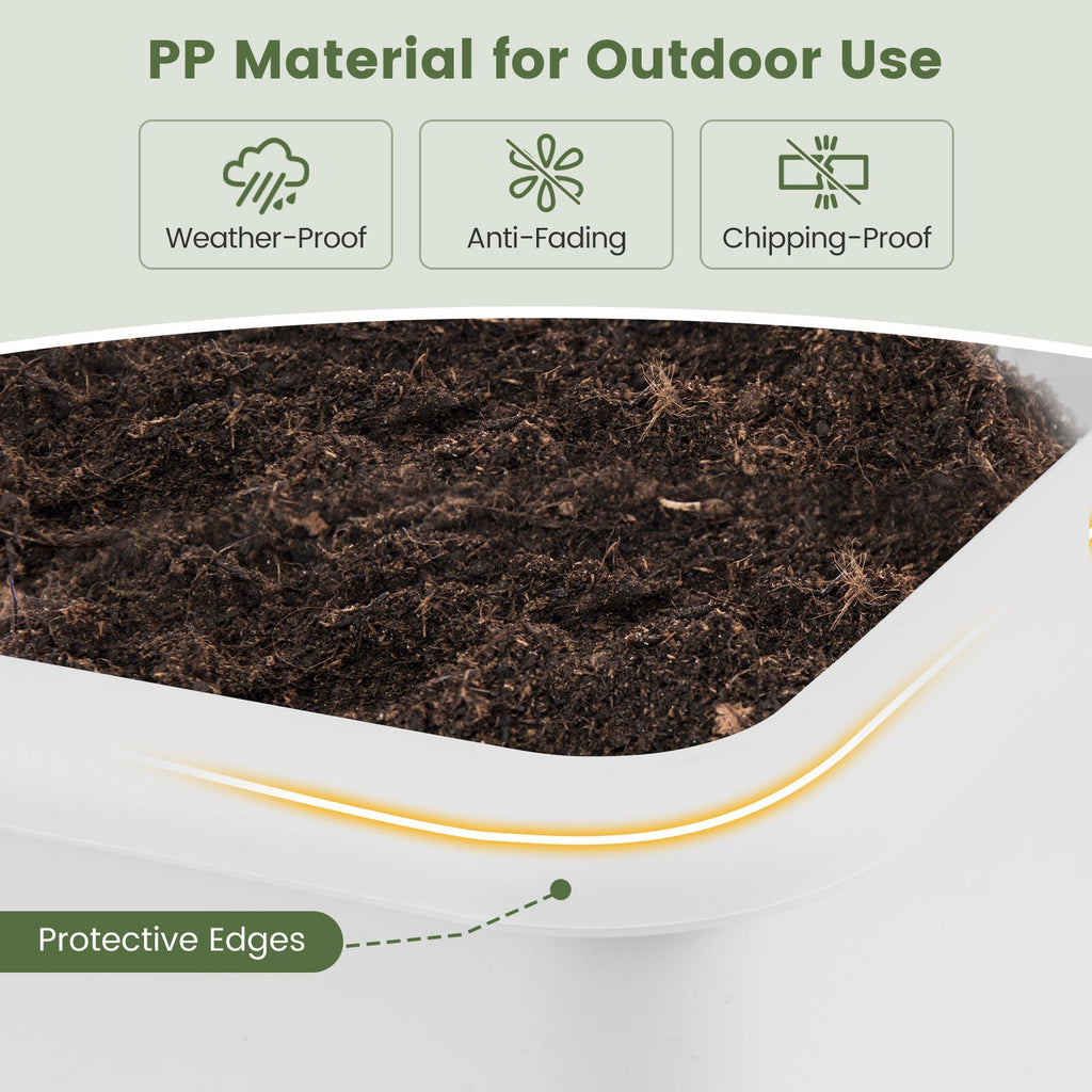 2 PCS Raised Garden Beds Self-Watering Planter Box with Detachable Legs and Drainage Hole - Cheeky Garden