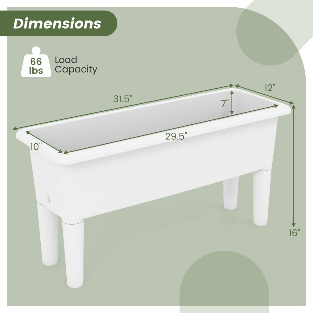 2 PCS Raised Garden Beds Self-Watering Planter Box with Detachable Legs and Drainage Hole - Cheeky Garden