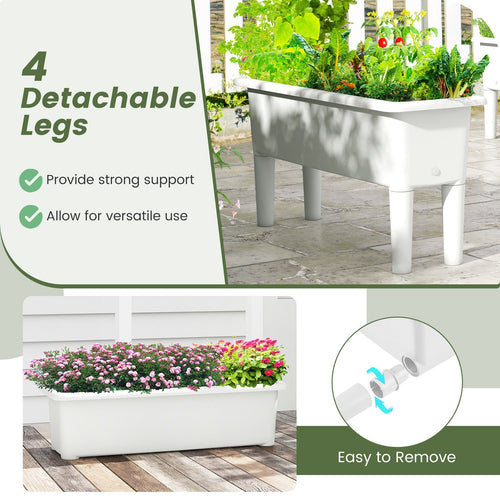 2 PCS Raised Garden Beds Self-Watering Planter Box with Detachable Legs and Drainage Hole - Cheeky Garden