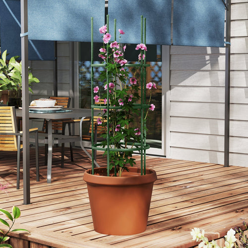 3 Pack 60 inch Adjustable Tall Plant Support Trellis for Climbing Plants - Cheeky Garden