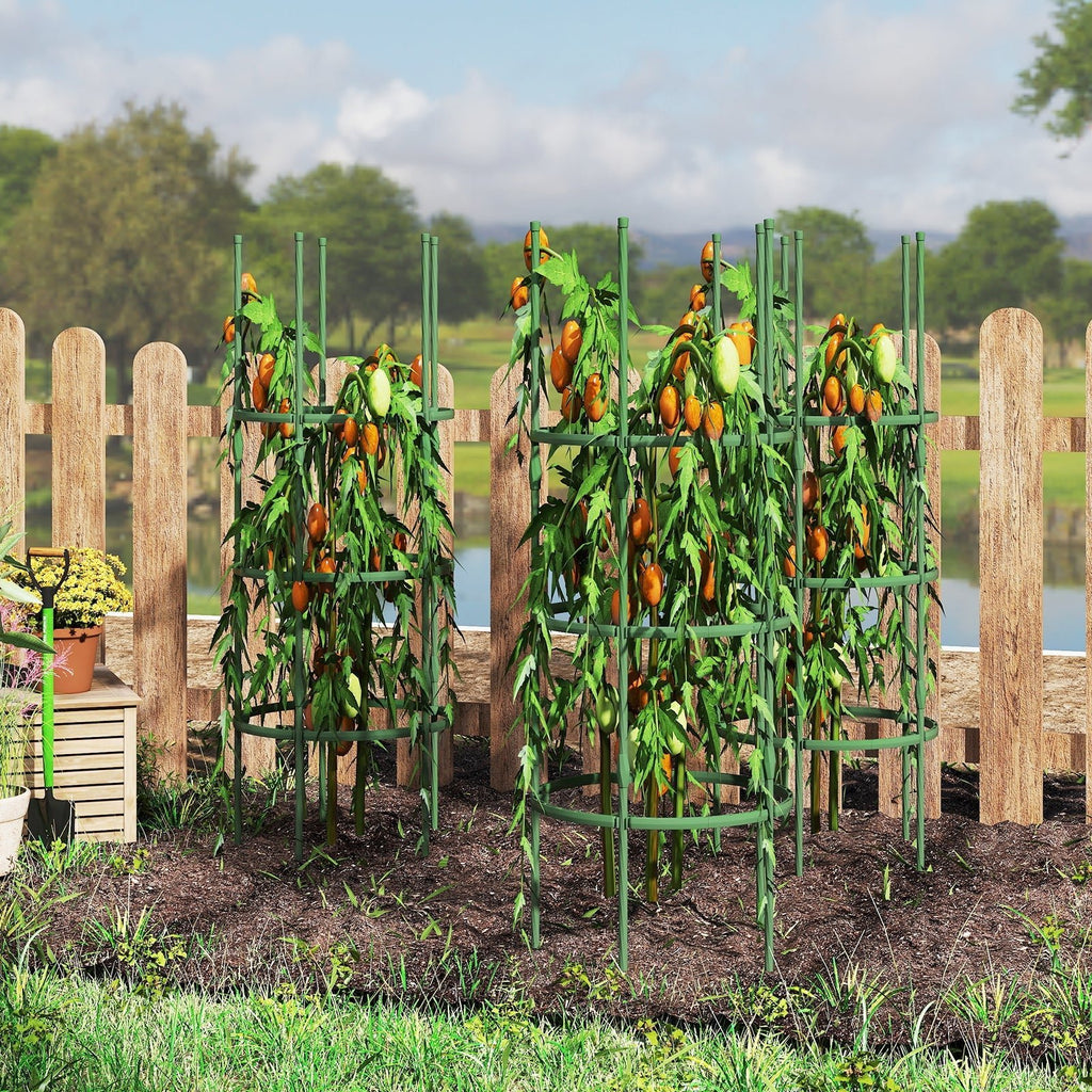3 Pack 60 inch Adjustable Tall Plant Support Trellis for Climbing Plants - Cheeky Garden