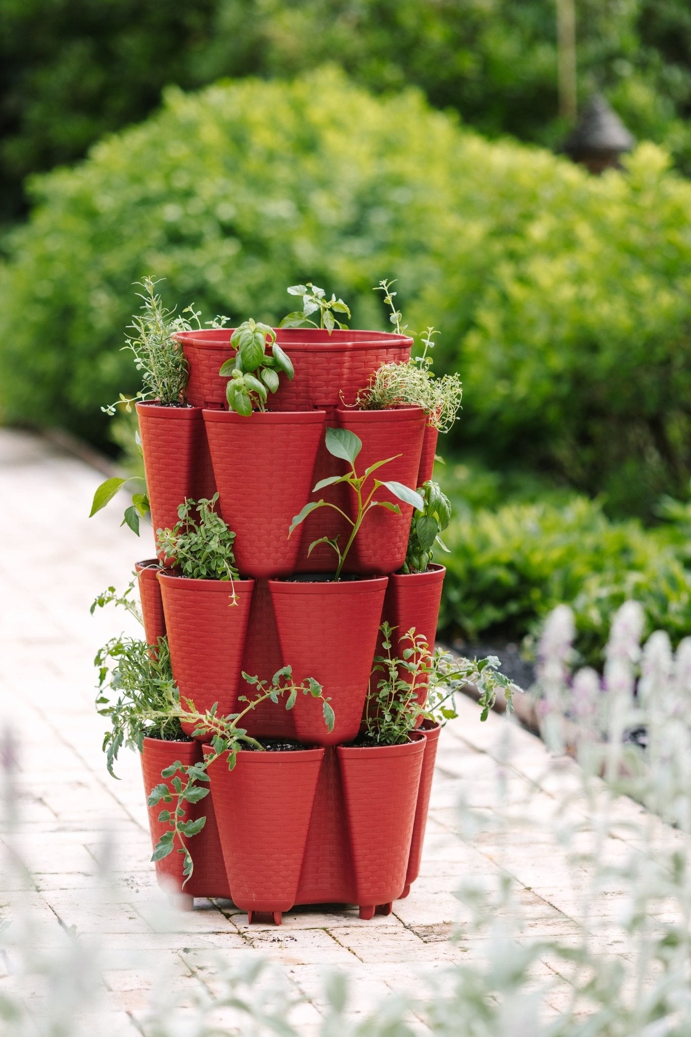 3 Tier GreenStalk Garden Original Vertical Planter - Basket Weave Texture - Cheeky Garden
