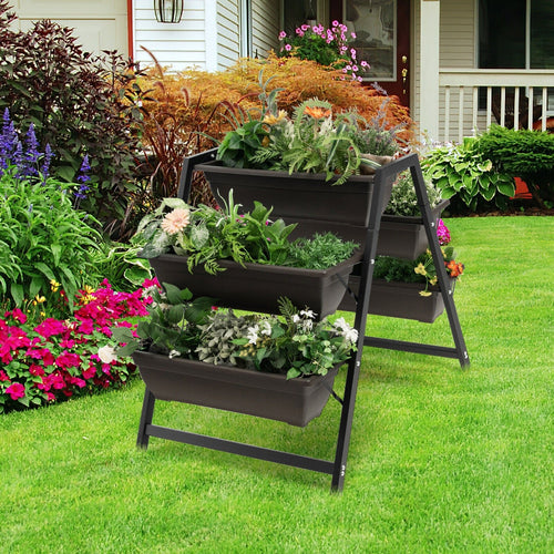3-Tier Vertical Raised Garden Bed with 5 Plant Boxes - Cheeky Garden