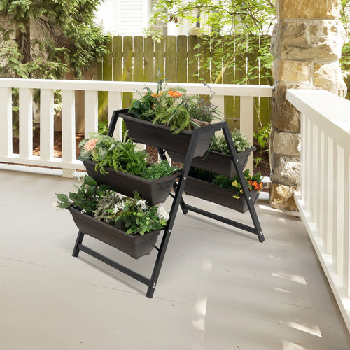 3-Tier Vertical Raised Garden Bed with 5 Plant Boxes - Cheeky Garden