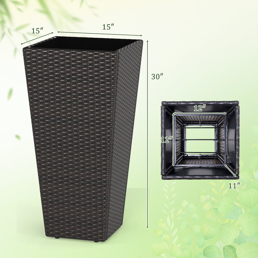30 Inch Modern Decorative Planter Pots Set of 2 with Open-ended Base - Cheeky Garden