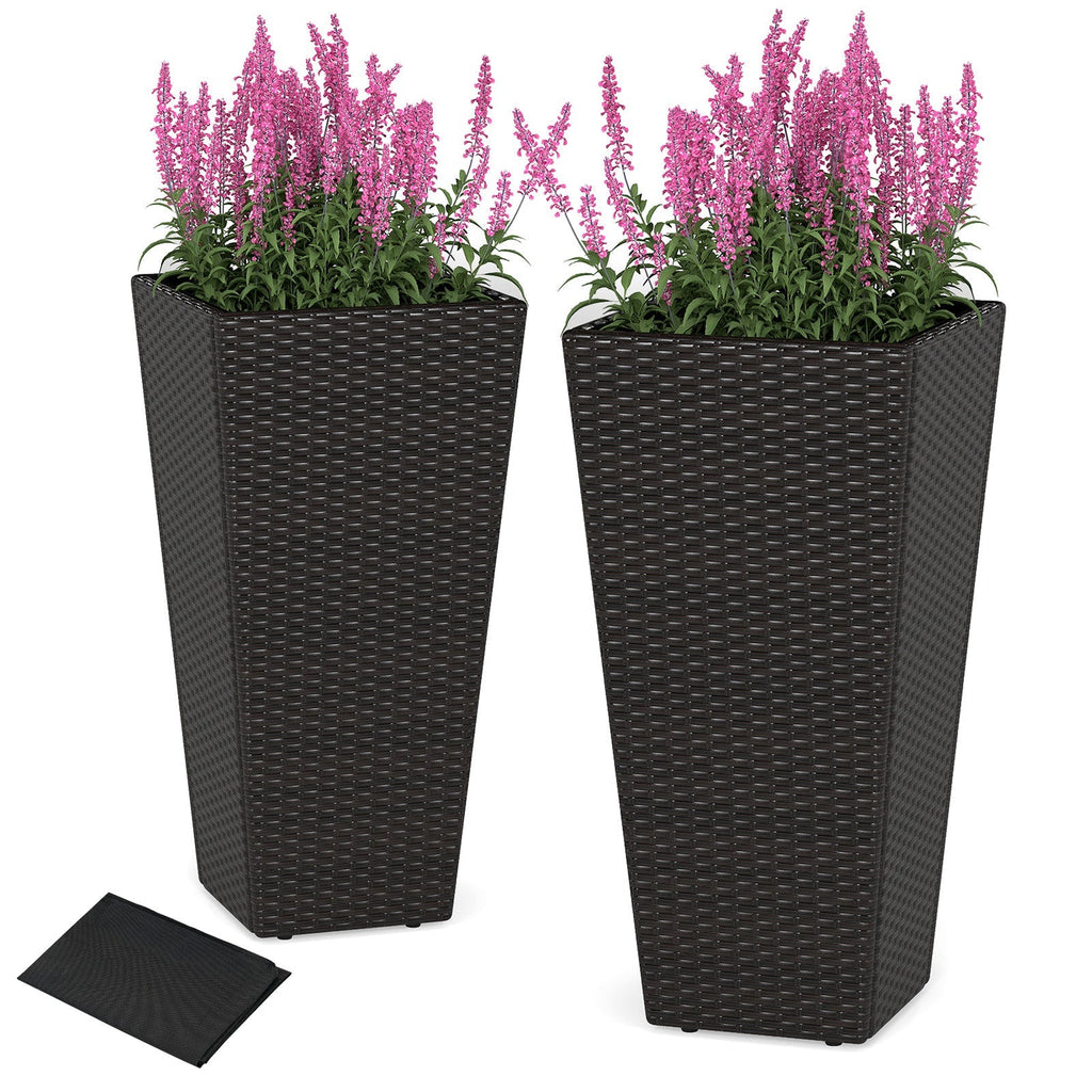 30 Inch Modern Decorative Planter Pots Set of 2 with Open-ended Base - Cheeky Garden