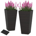 30 Inch Modern Decorative Planter Pots Set of 2 with Open-ended Base - Cheeky Garden