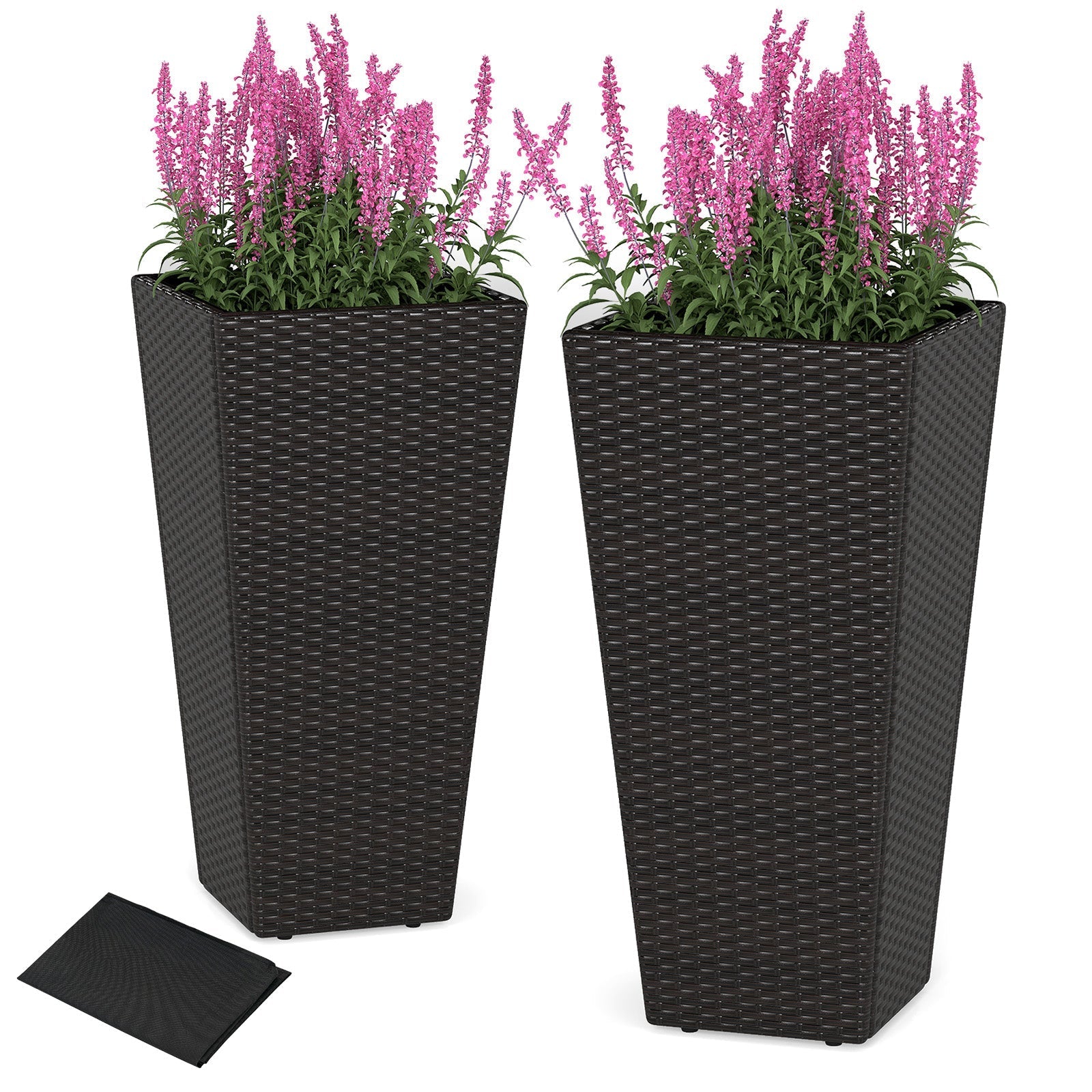 30 Inch Modern Decorative Planter Pots Set of 2 with Open-ended Base - Cheeky Garden