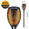 33/96 LED Solar Stainless Steel Torch Lamp For Yard Garden Pathway Doorway Courtyard - Cheeky Garden