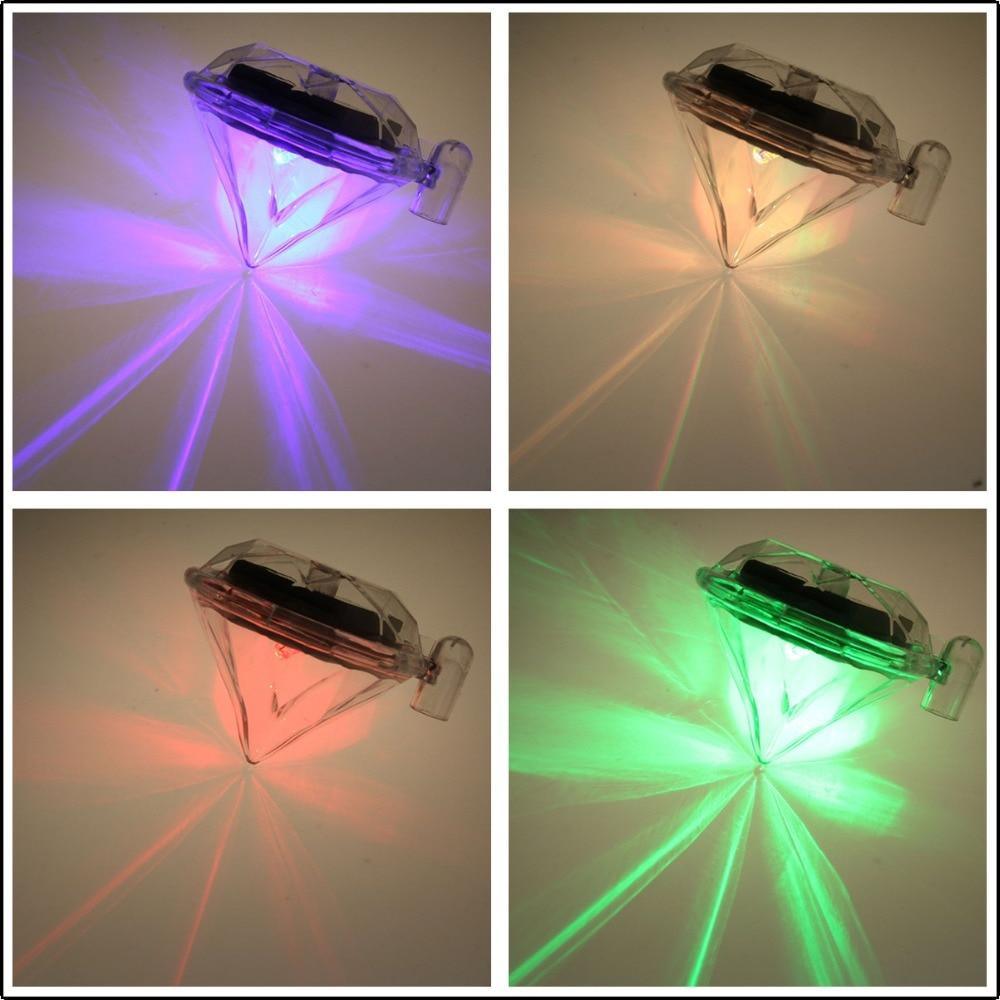 4 Solar Garden Diamond LED Lamps In White Warm White And Multicolor Stainless Steel Lamps For Garden Pathway Yard - Cheeky Garden