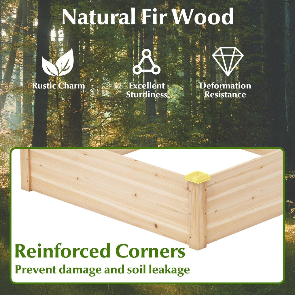 40" x 40" Outdoor Wood Raised Garden Bed-Natural - Cheeky Garden