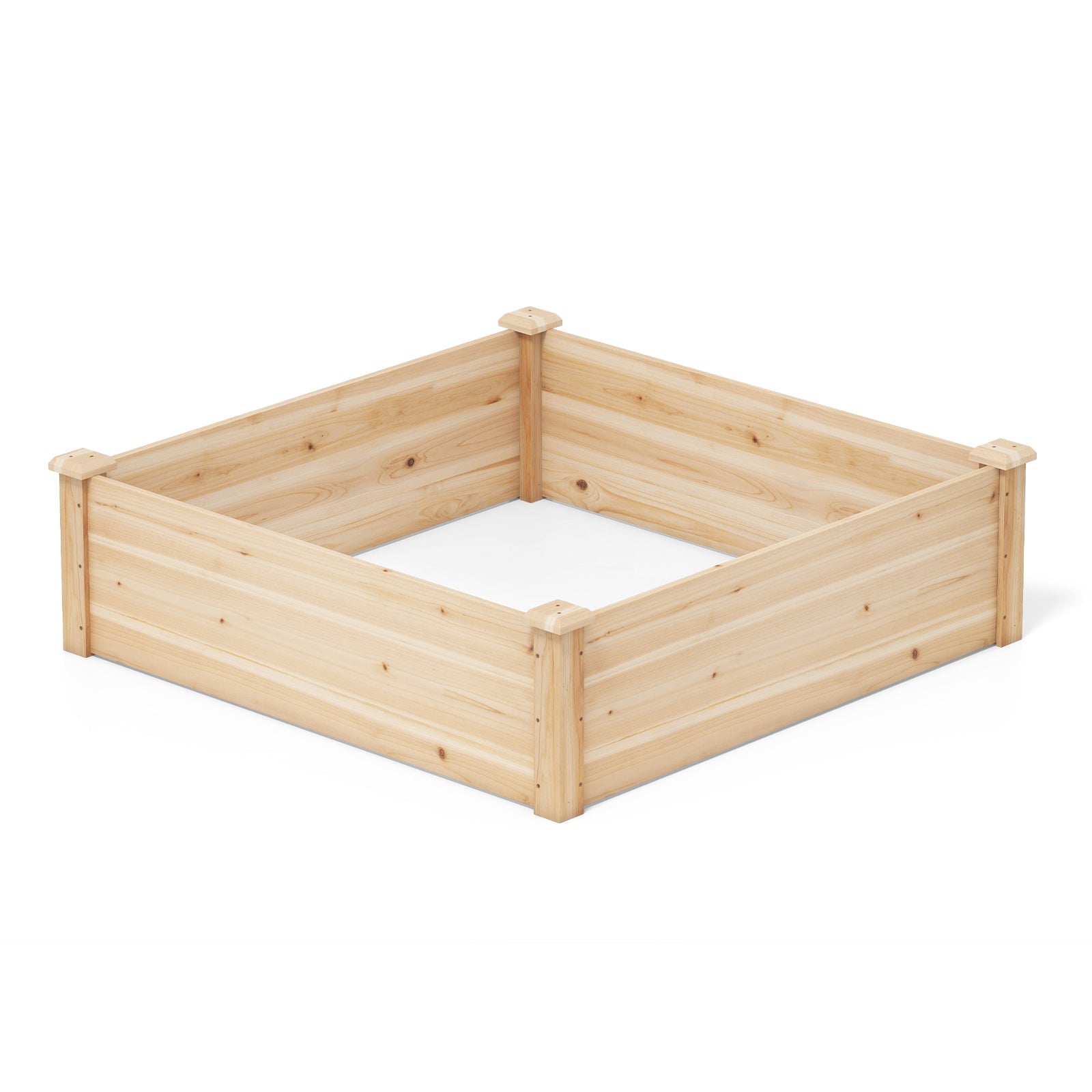 40" x 40" Outdoor Wood Raised Garden Bed-Natural - Cheeky Garden