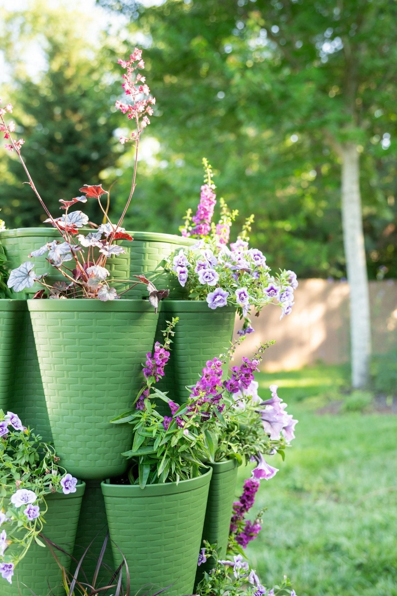 5 Tier GreenStalk Garden Original Vertical Planter - Basket Weave Texture - Cheeky Garden