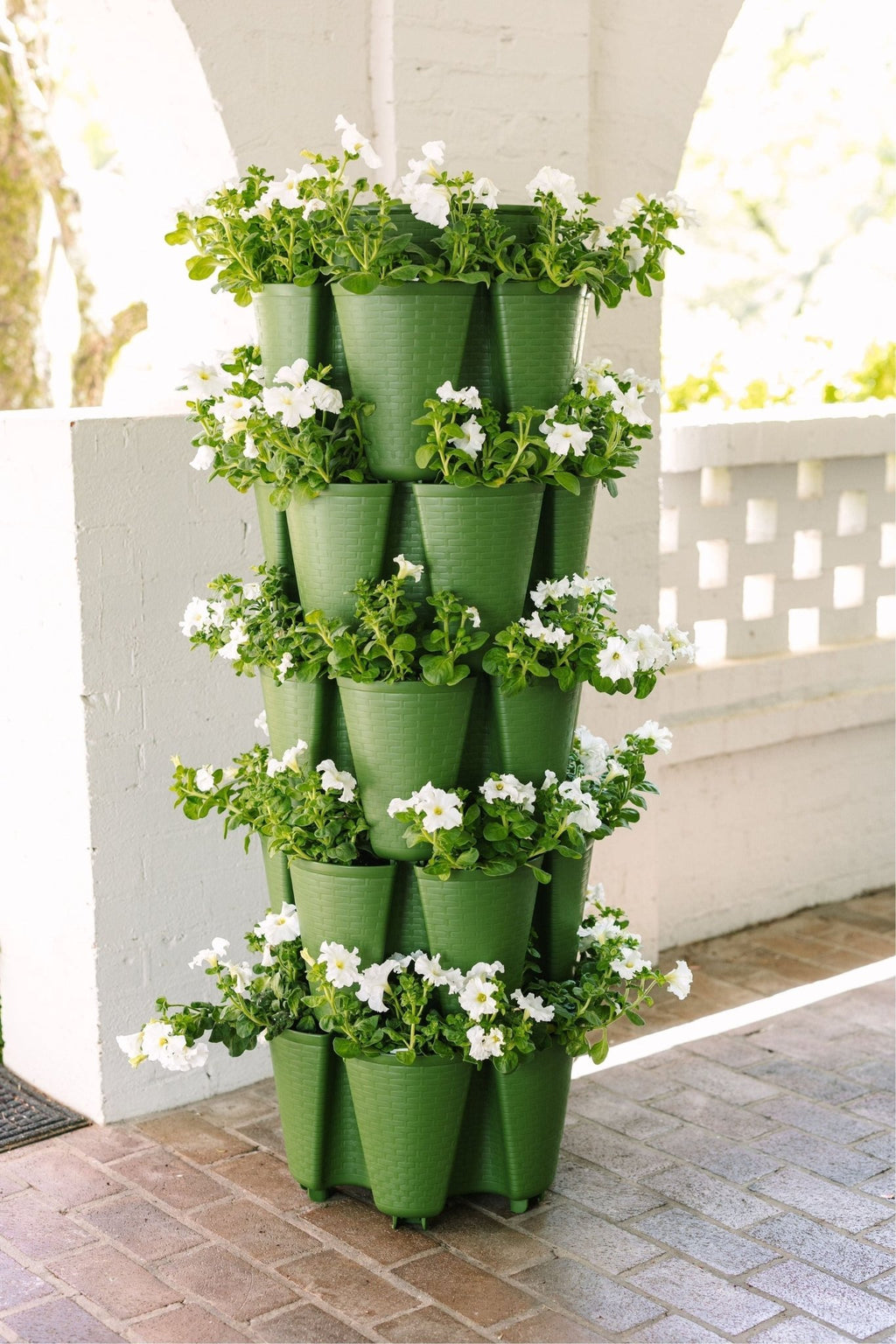 5 Tier GreenStalk Garden Original Vertical Planter - Basket Weave Texture - Cheeky Garden