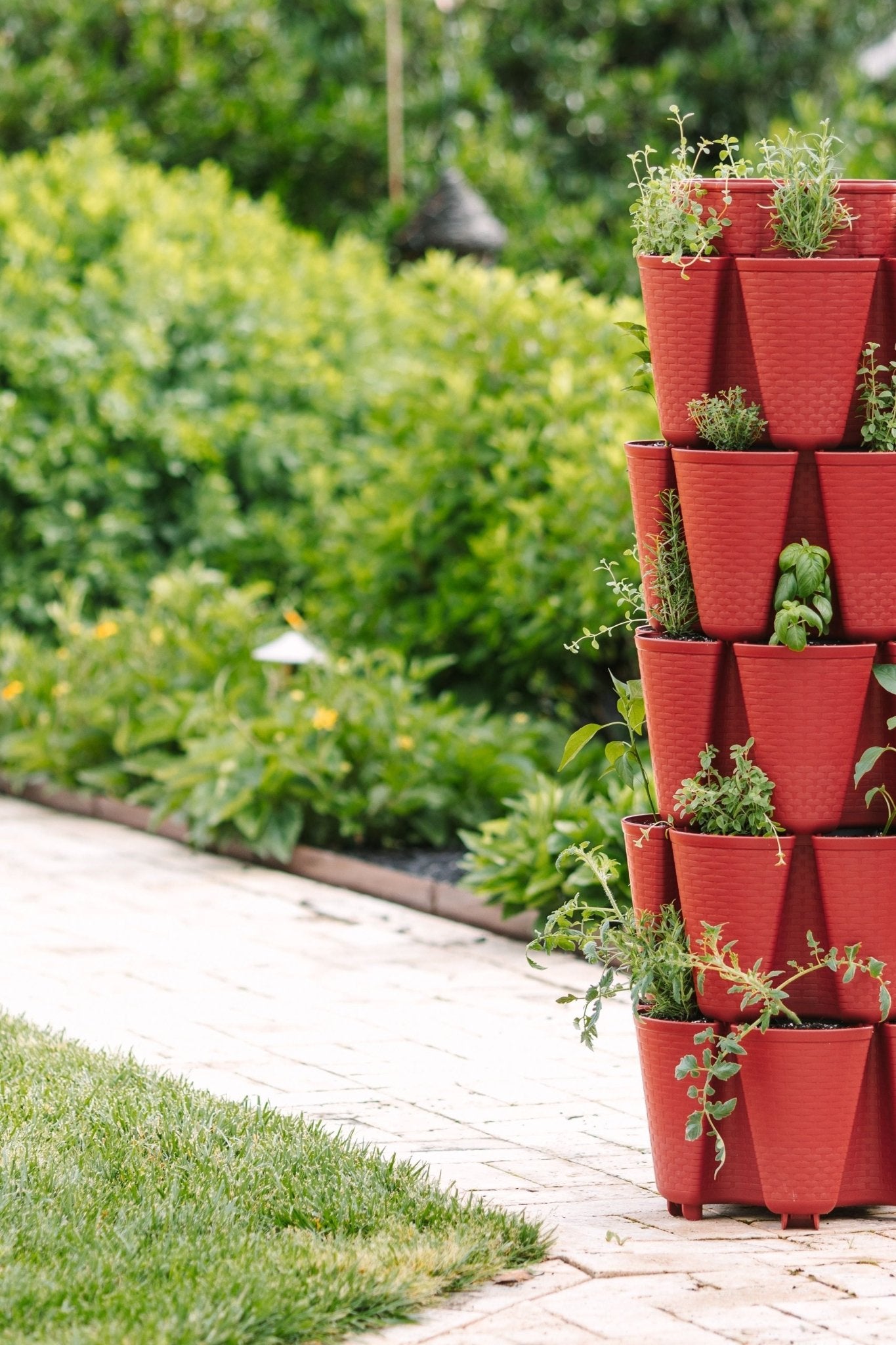 5 Tier GreenStalk Garden Original Vertical Planter - Basket Weave Texture - Cheeky Garden