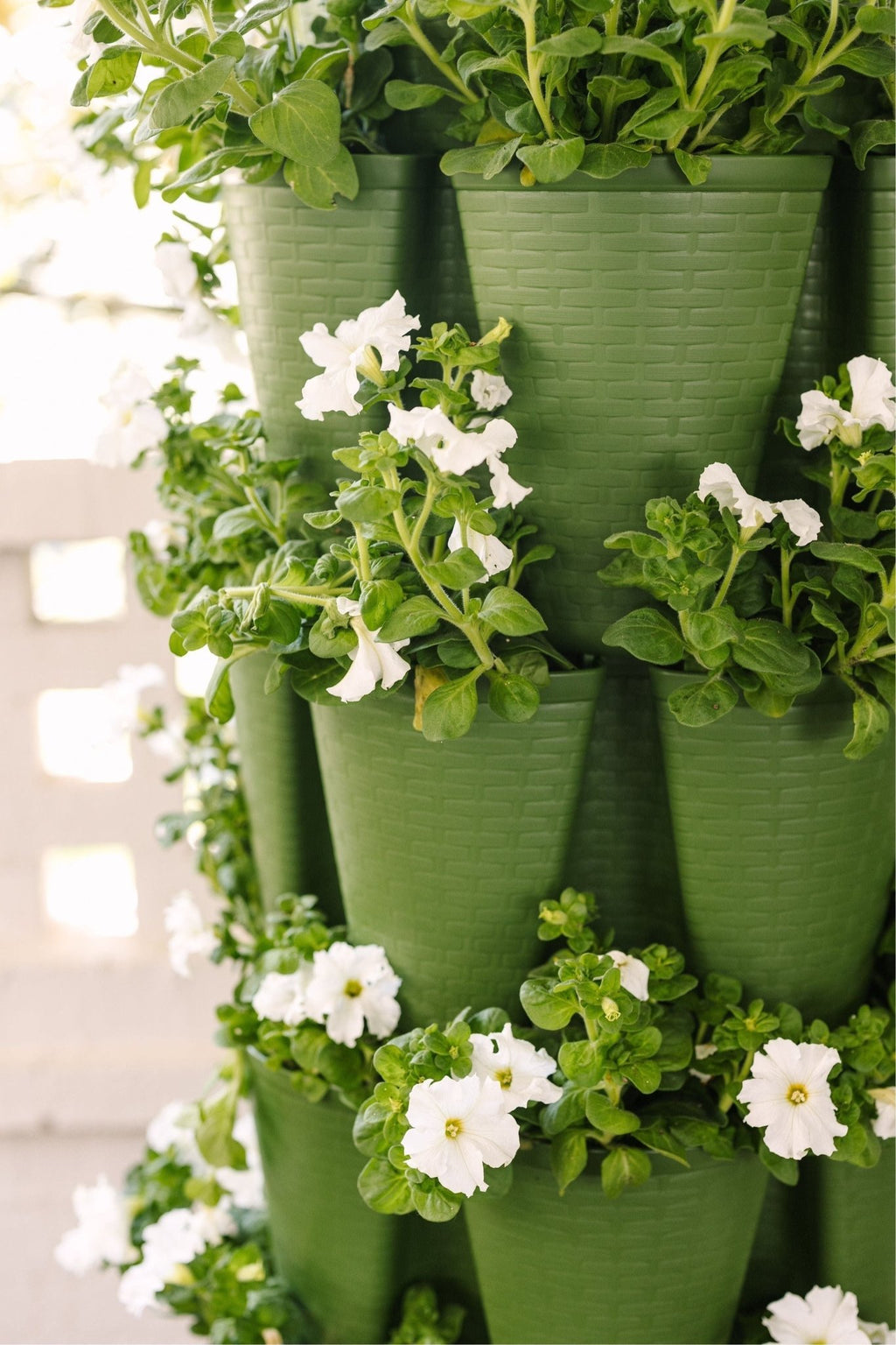 5 Tier GreenStalk Garden Original Vertical Planter - Basket Weave Texture - Cheeky Garden