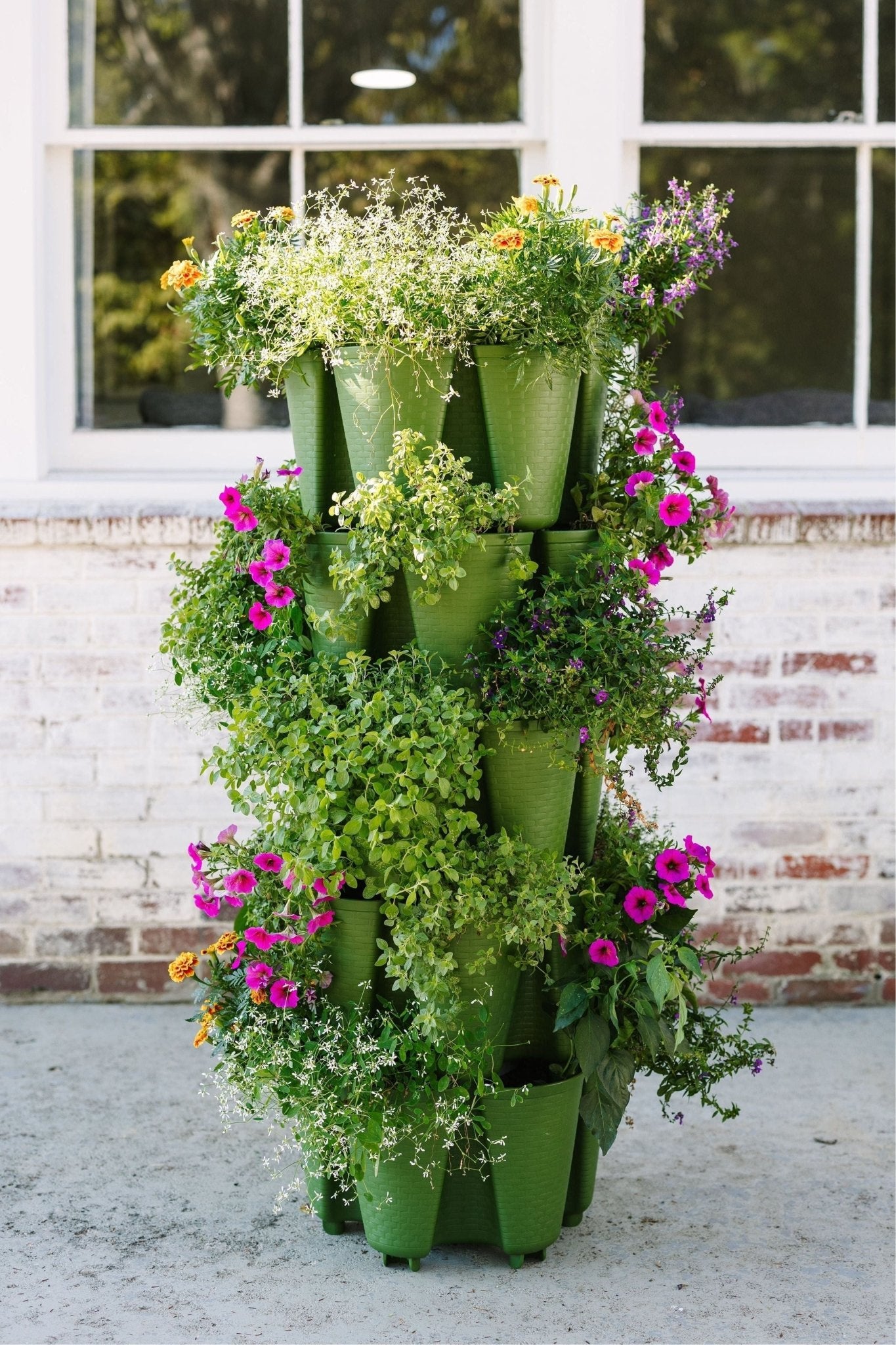 5 Tier GreenStalk Garden Original Vertical Planter - Basket Weave Texture - Cheeky Garden
