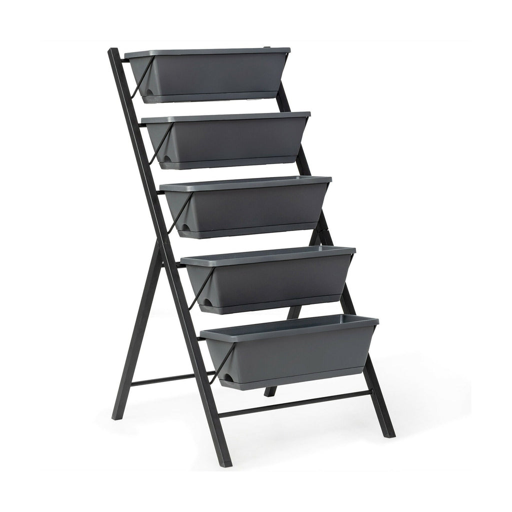5-Tier Raised Garden Bed with Water Drainage for Flowers Vegetables - Cheeky Garden