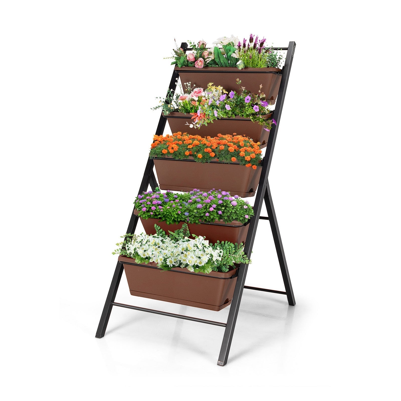 5-tier Vertical Garden Planter Box Elevated Raised Bed with 5 Container - Cheeky Garden