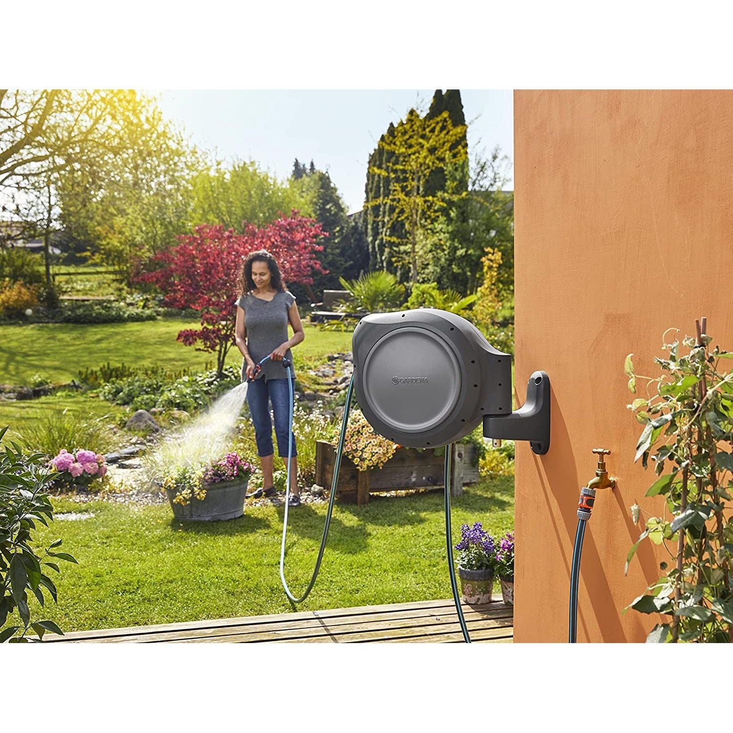 50 ft. Wall Mount Hose Reel - Cheeky Garden