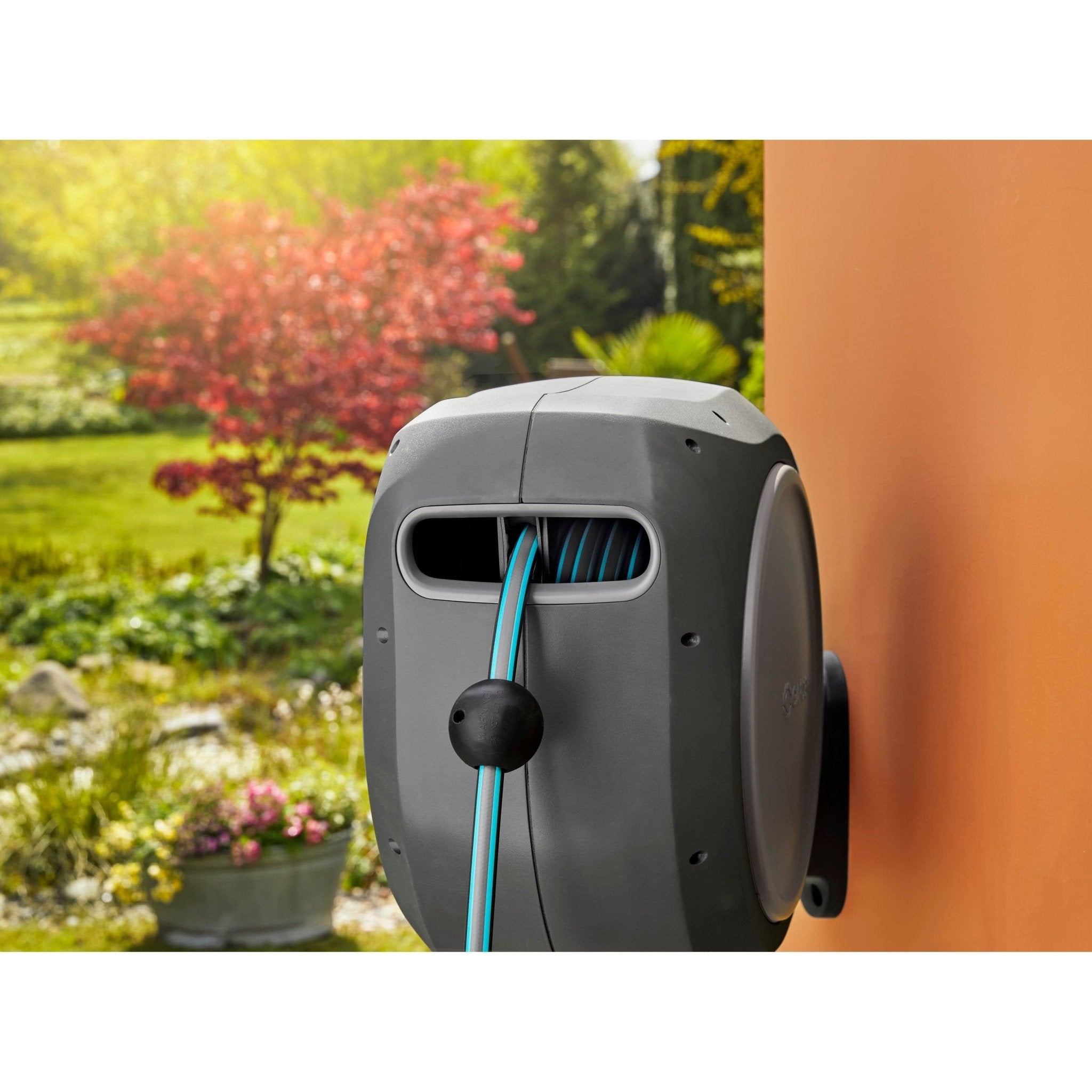 50 ft. Wall Mount Hose Reel with Frost Protection - Cheeky Garden