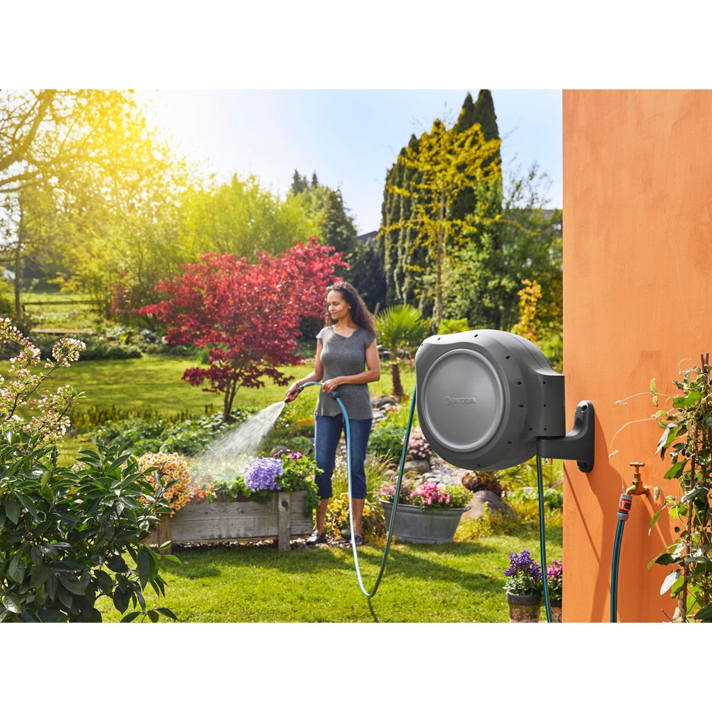 50 ft. Wall Mount Hose Reel with Frost Protection - Cheeky Garden