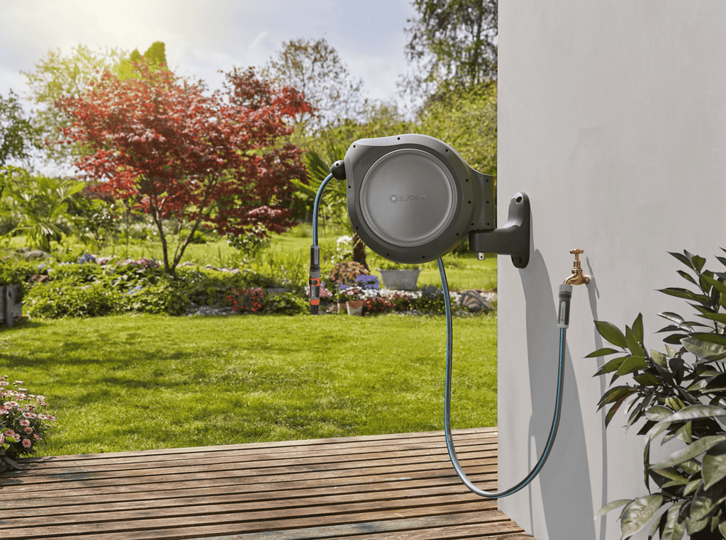 50 ft. Wall Mount Hose Reel with Frost Protection - Cheeky Garden