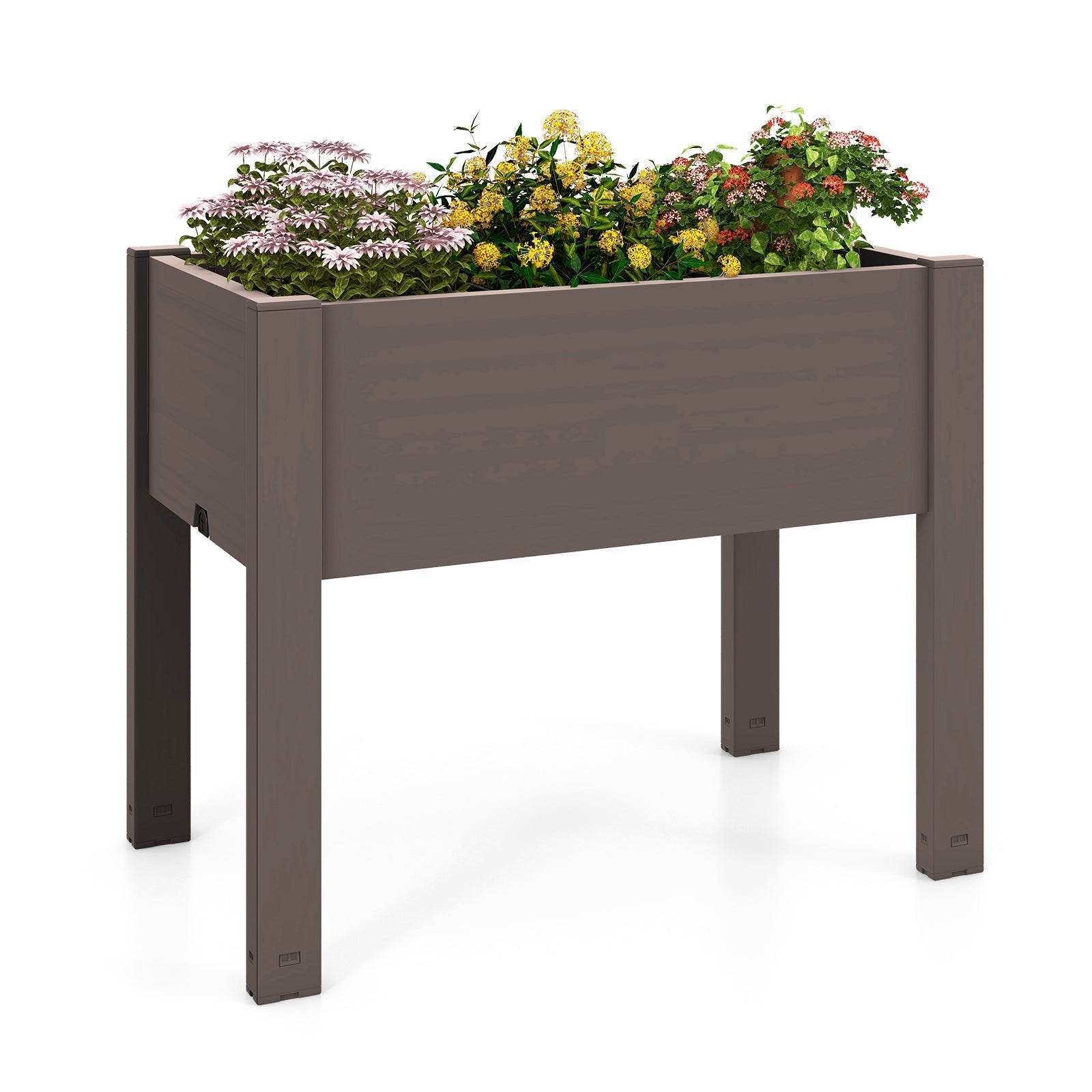 53L Raised Bed Grow Box Self-Watering Planter Box Stand with Water Level Monitor - Cheeky Garden