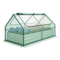6 x 3 x 3 Feet Galvanized Raised Garden Bed with Greenhouse - Cheeky Garden