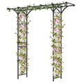 6.8 Feet Garden Arbor with Trellises for Climbing Plant Vine Rose - Cheeky Garden