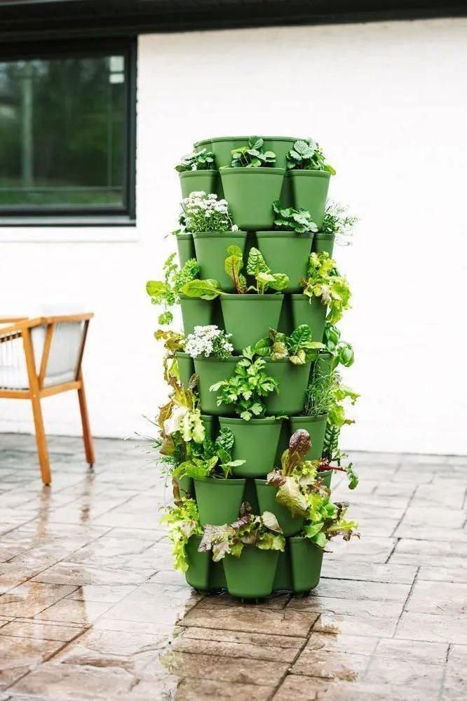 7 Tier GreenStalk Garden Leaf Vertical Planter - Basic Texture - Cheeky Garden