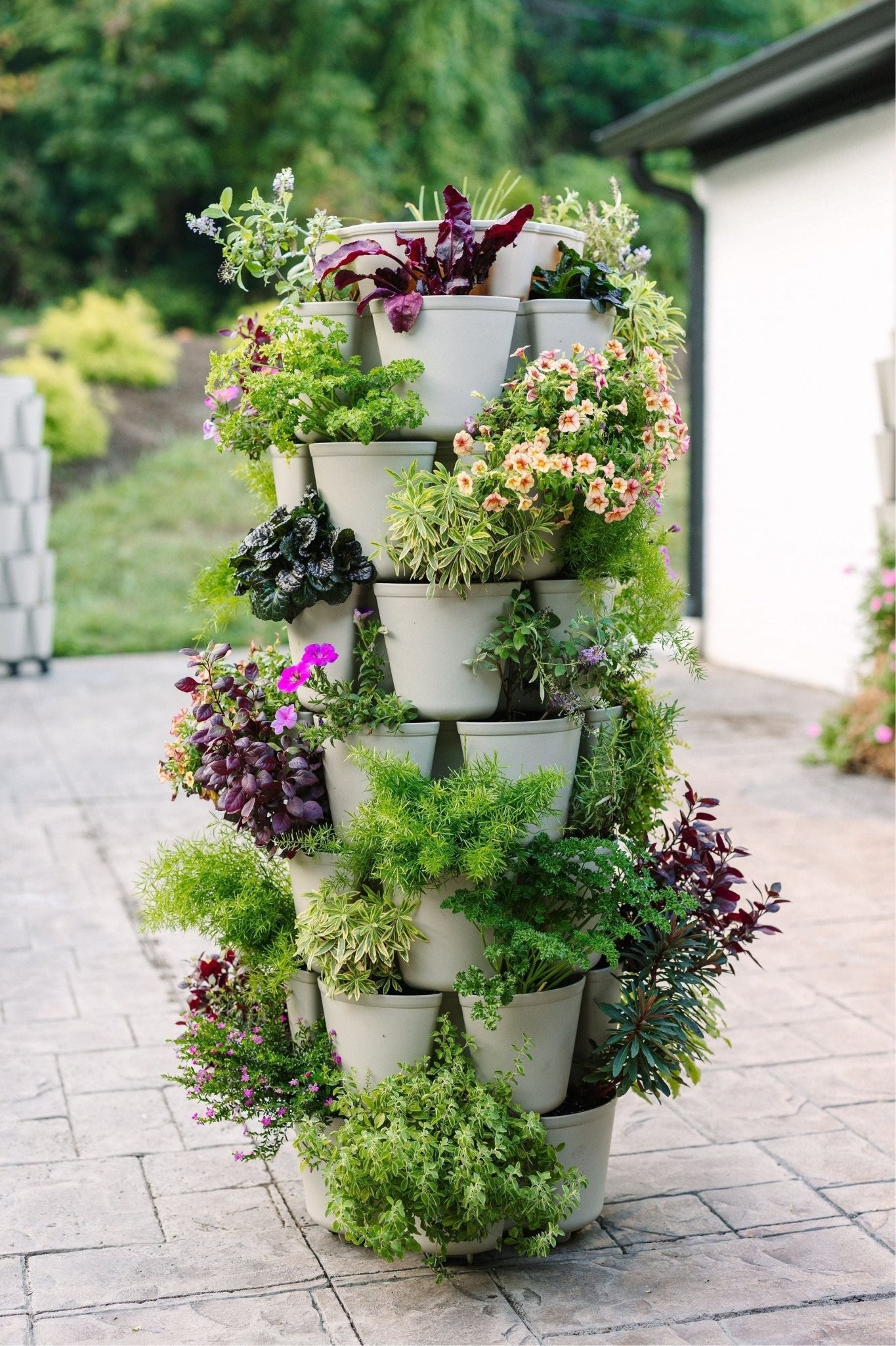 7 Tier GreenStalk Garden Leaf Vertical Planter - Basic Texture - Cheeky Garden
