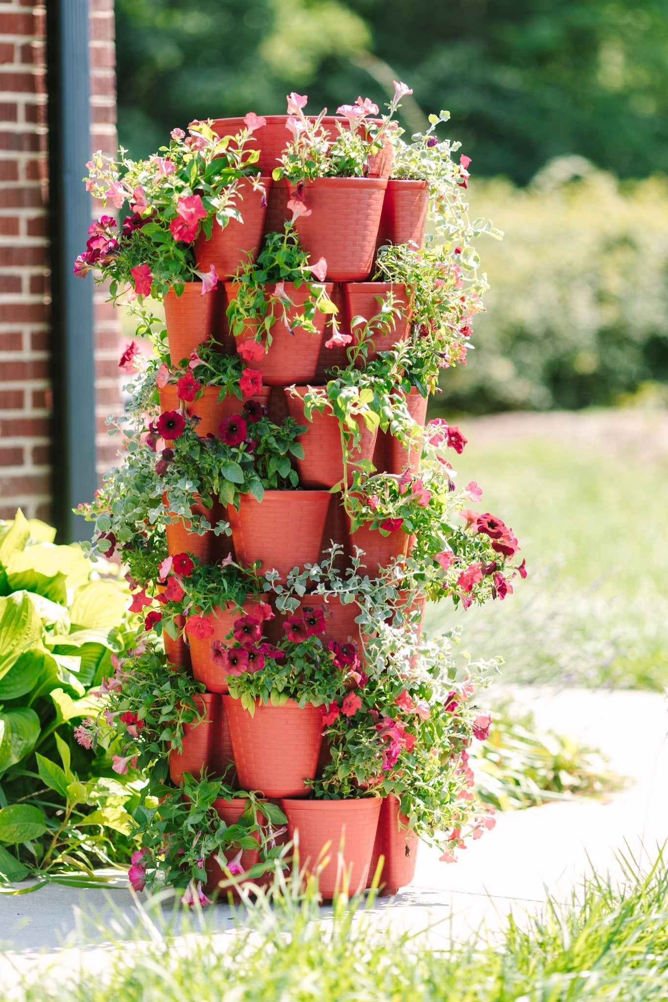 7 Tier GreenStalk Garden Leaf Vertical Planter - Basket Weave Texture - Cheeky Garden