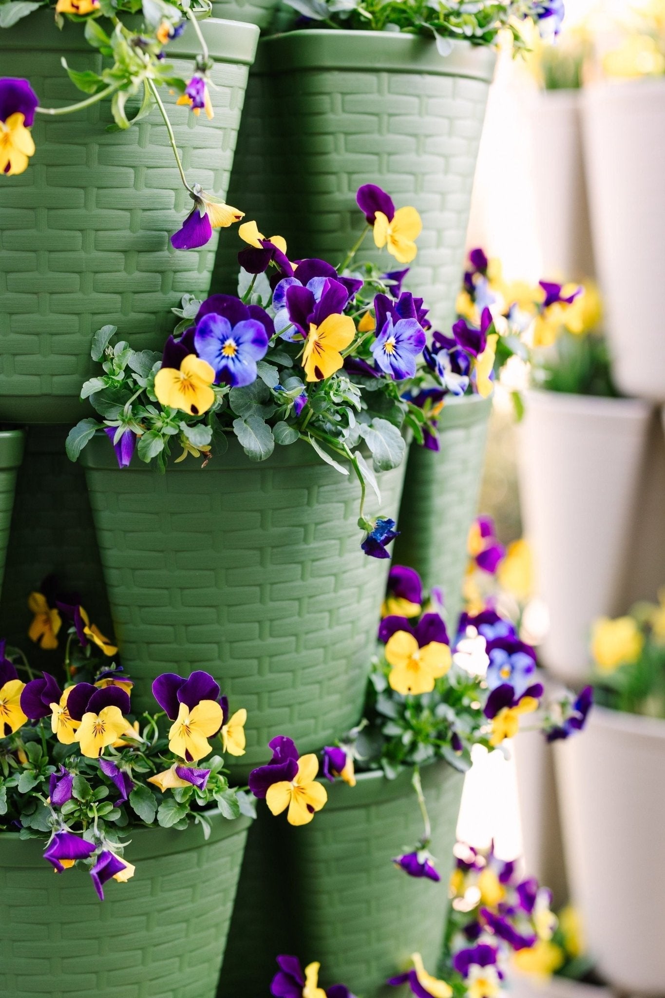 7 Tier GreenStalk Garden Leaf Vertical Planter - Basket Weave Texture - Cheeky Garden