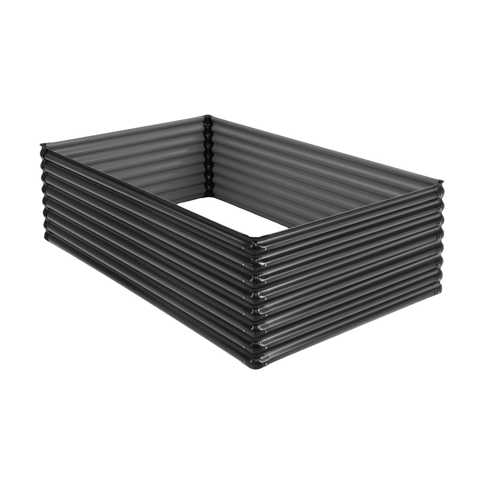 71 Inch Galvanized Metal Raised Garden Bed for Garden Backyard-Dark Gray - Cheeky Garden