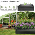 71 Inch Galvanized Metal Raised Garden Bed for Garden Backyard-Dark Gray - Cheeky Garden